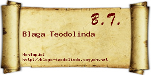Blaga Teodolinda névjegykártya